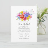Floral Fiesta Bridal oder Babydusche per Mail Einladung (Stehend Vorderseite)