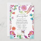 Floral Fiesta Bridal oder Babydusche per Mail Einladung (Vorderseite)