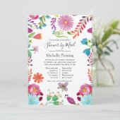 Floral Fiesta Bridal oder Babydusche per Mail Einladung (Stehend Vorderseite)