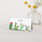 Floral Fiesta Cactus Couples Dusche Platzkarten (Rückseite)