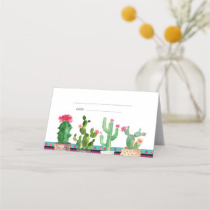 Floral Fiesta Cactus Paare Dusche Platzkarten