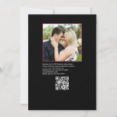 Floral Fiesta Hochzeitsstichtag Foto & QR Code für Einladung (Rückseite)