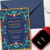 Floral Fiesta mexikanische Volkskunst Hochzeit Einladung