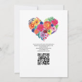 Floral Fiesta QR Code UAWG Wedding Einladung (Rückseite)