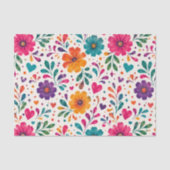 Floral Fiesta Spanische Geburtstagsfeier Seidenpapier (Vorderseite)