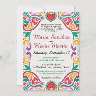 Floral Fiesta Spanische Hochzeitseinladung Einladung