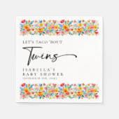 Floral Fiesta Taco Bout Twins Baby Dusche Serviette (Vorderseite)