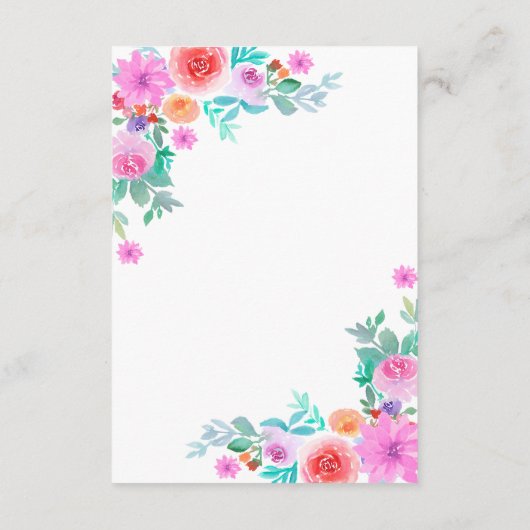 Floral Fiesta Taco'bout Liebe Paare Dusche Einladung (Rückseite)