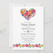 Floral Fiesta Virtual Baby oder Brautparty Einladung (Vorderseite)