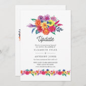 Floral Fiesta Wedding Update Einladung (Vorne/Hinten)