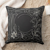 Floral Filigree Frame Kissen (Decke)