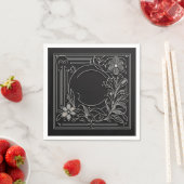 Floral Filigree Frame Serviette (Beispiel)