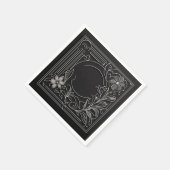 Floral Filigree Frame Serviette (Ecke)