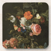 Floral Fine Art mit Rose Cork Untersetzer (Vorderseite)