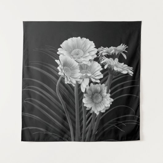 Floral Fine Art noch Leben detailliert monochrome  Wandteppich (Vorderseite)