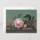 Floral Fine Art Pink Rosa Postkarte (Vorne/Hinten)