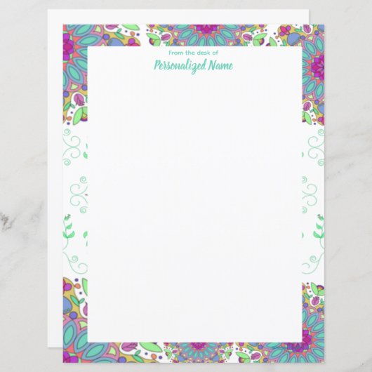 Floral Finesse unausgearbeitete Papierblätter (Vorne/Hinten)