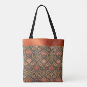 Floral FireBrick W.Morris Muster Tasche (Rückseite)
