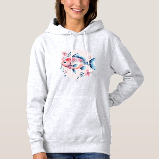 Floral Fish Circle – Women’s Hoodie (Vorderseite)