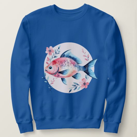 Floral Fish Circle – Women’s Sweatshirt (Design vorne)