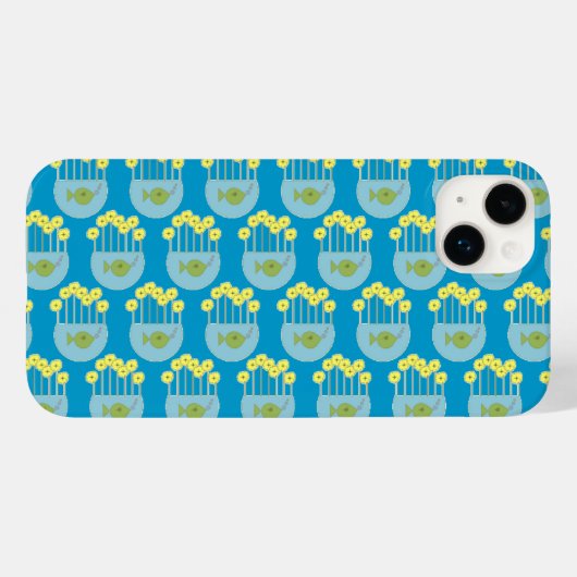 Floral Fishbowl Case-Mate iPhone Hülle (Rückseite (Horizontal))