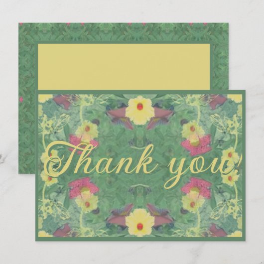 Floral Flair Dankeschön Karte (Vorne/Hinten)