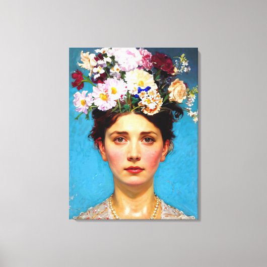 "Floral Flair" Ruth - Art & Floral Society Leinwanddruck (Vorderseite)