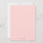 Floral Flamingo Birthday Einladung | Rose Gold (Rückseite)