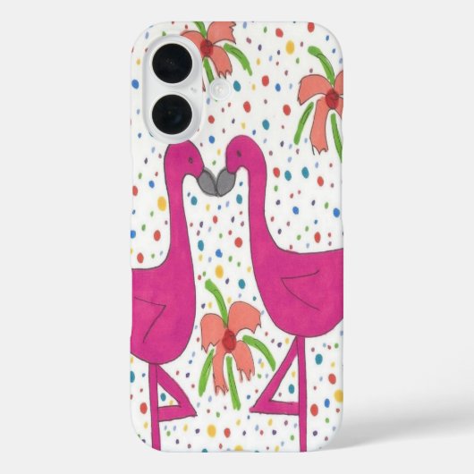 Floral Flamingo Fiesta Case-Mate iPhone Hülle (Rückseite)