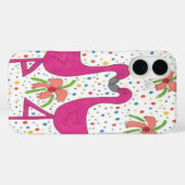 Floral Flamingo Fiesta Case-Mate iPhone Hülle (Rückseite (Horizontal))
