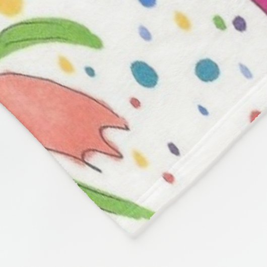 Floral Flamingo Fiesta Fleecedecke (Ecke)