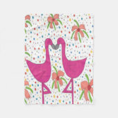 Floral Flamingo Fiesta Fleecedecke (Vorderseite)