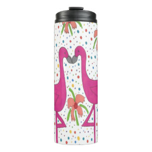 Floral Flamingo Fiesta Thermosbecher