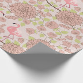 Floral Flamingo Geschenkpapier (Ecke)