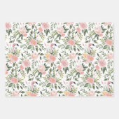 Floral Flamingo Muster Geschenkpapier Set (Vorderseite 2)