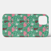 Floral Flamingo nahtloses Muster rosa grün Case-Mate iPhone Hülle (Rückseite (Horizontal))