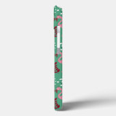 Floral Flamingo nahtloses Muster rosa grün Case-Mate iPhone Hülle (Rückseite / Links)