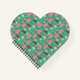 Floral Flamingo nahtloses Muster rosa grün Notizblock