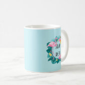 Floral Flamingo Summer Bliss Kaffeetasse (VorderseiteRechts)