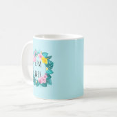 Floral Flamingo Summer Bliss Kaffeetasse (Vorderseite Links)