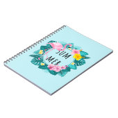 Floral Flamingo Summer Bliss Notizblock (Linke Seite)