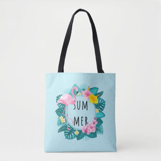 Floral Flamingo Summer Bliss Tasche (Vorderseite)