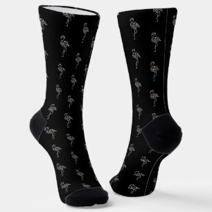 Floral Flamingo Süßes Tier Ästhetikliebhaber-Gesch Socken