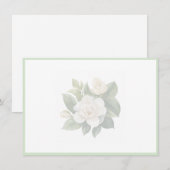 Floral Flat Note Card Mitteilungskarte (Vorne/Hinten)
