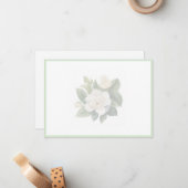 Floral Flat Note Card Mitteilungskarte (Vorderseite/Rückseite Beispiel)
