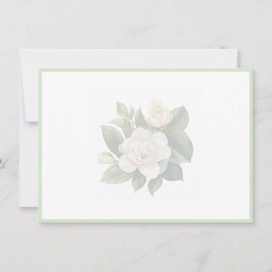 Floral Flat Note Card Mitteilungskarte (Vorderseite)