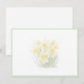 Floral Flat Note Card Mitteilungskarte (Vorne/Hinten)