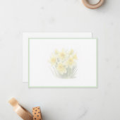 Floral Flat Note Card Mitteilungskarte (Vorderseite/Rückseite Beispiel)