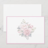 Floral Flat Note Card Mitteilungskarte (Vorne/Hinten)