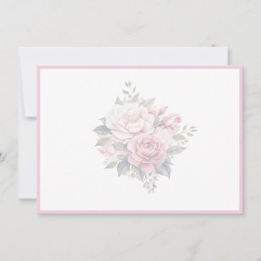 Floral Flat Note Card Mitteilungskarte (Vorderseite)